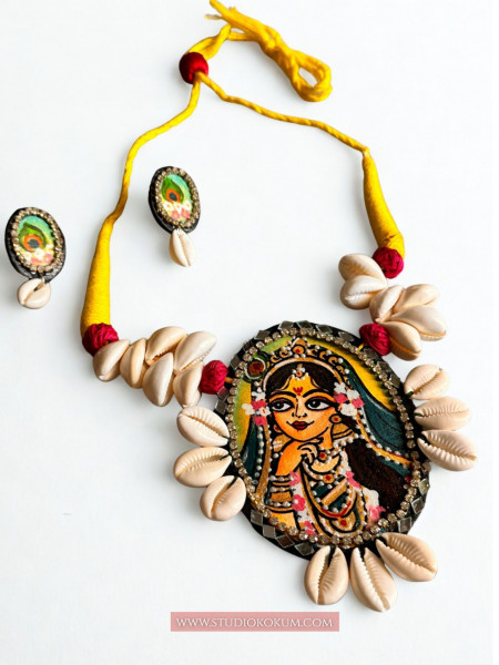 Naveli -  Traditional Multi Color Handmade & Hand Painted Neckpiece Set for Girls & Women