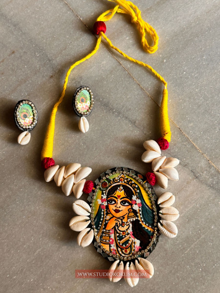 Naveli -  Traditional Multi Color Handmade & Hand Painted Neckpiece Set for Girls & Women