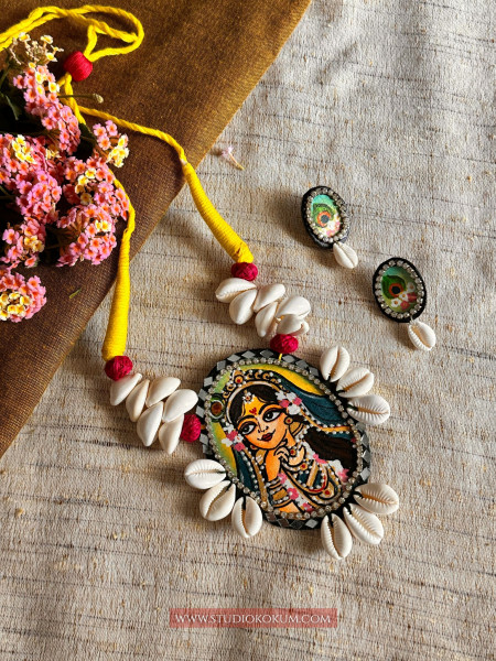 Naveli -  Traditional Multi Color Handmade & Hand Painted Neckpiece Set for Girls & Women