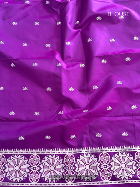 Anvi :  Purple Handwoven Pure Bishnupuri Silk Saree