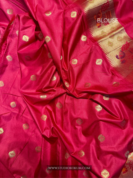 Zoha: Magenta Pink Paithani Silk Saree