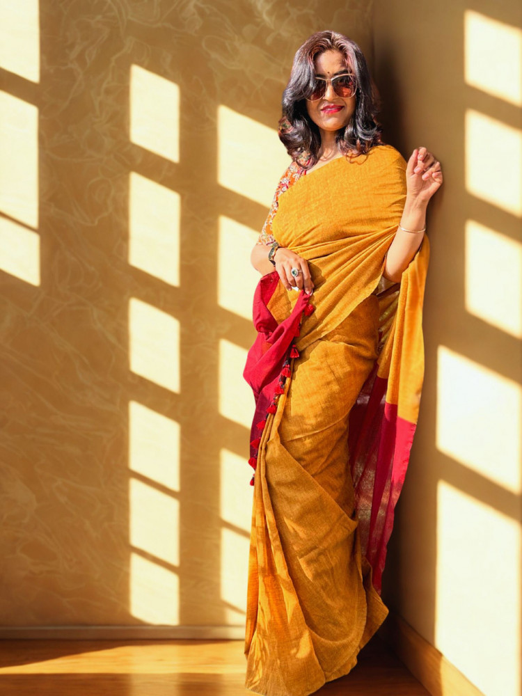 Image of Surmayi Sham - Handloom Cotton Saree