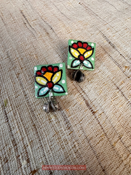 O Hansini - Traditional Multi Color Handmade & Hand Painted Neckpiece Set for Girls & Women