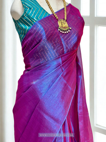 Abeer - Lavender Mul Tissue Saree