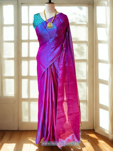 Abeer - Lavender Mul Tissue Saree