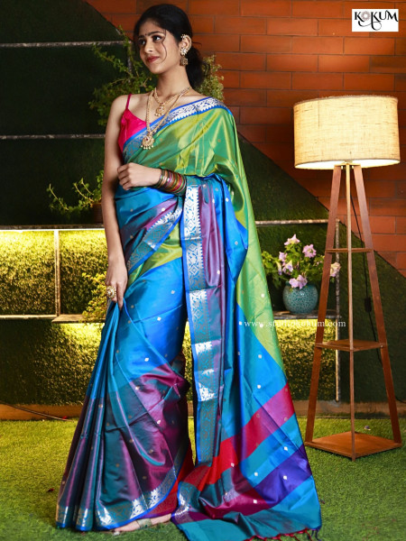 Chitrangada - Colourful Bishnupuri Silk Saree