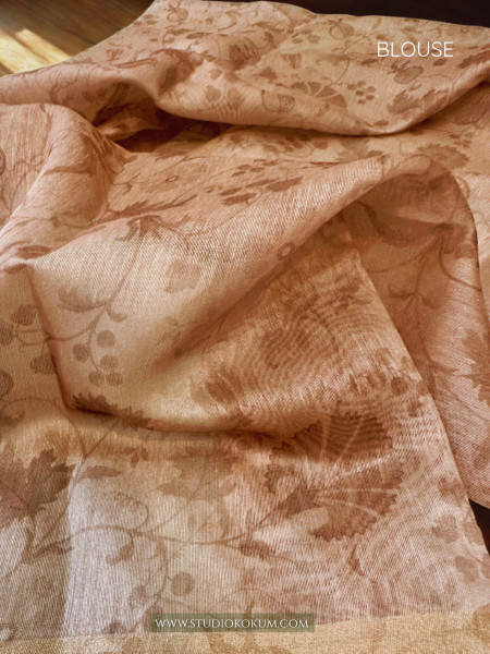 Chitra : Kalamkari Printed Chanderi Saree with Blouse Piece