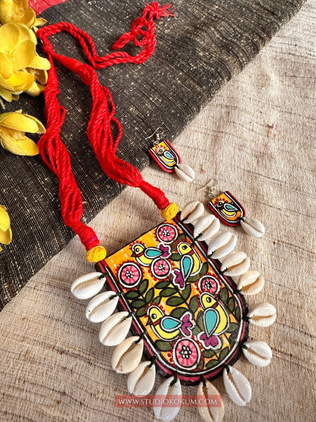 Pakhi - Traditional Multi Color Handmade & Hand Painted Neckpiece Set for Girls & Women