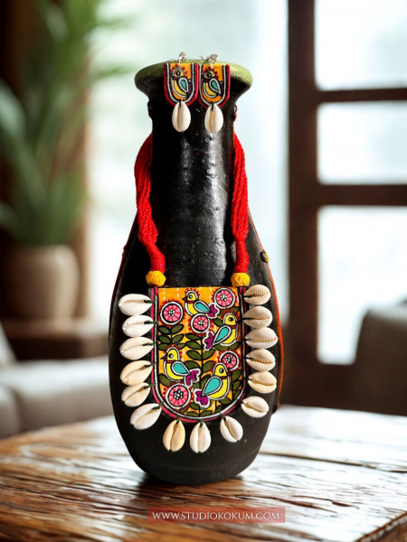 Pakhi - Traditional Multi Color Handmade & Hand Painted Neckpiece Set for Girls & Women