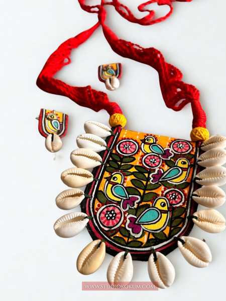 Pakhi - Traditional Multi Color Handmade & Hand Painted Neckpiece Set for Girls & Women