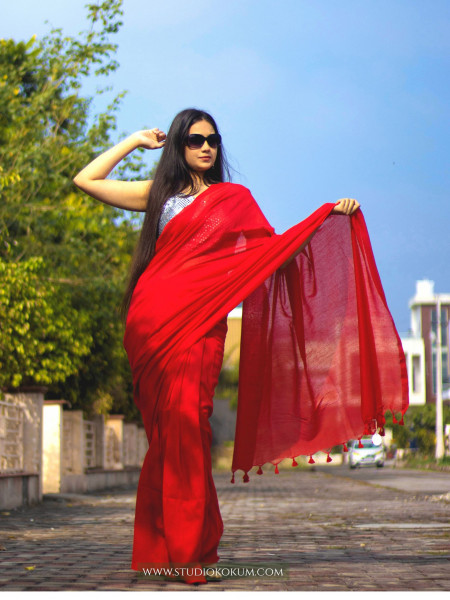 Lal Ishq –  Cotton Red Saree