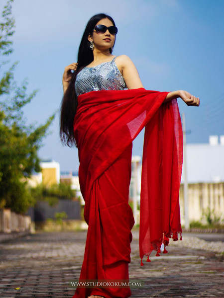 Lal Ishq –  Cotton Red Saree