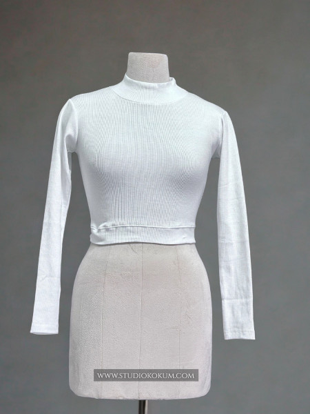 Image of White Full Sleeves Blouse