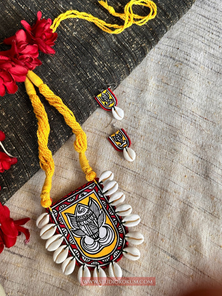 Tarangini -  Traditional Multi Color Handmade & Hand Painted Neckpiece Set for Girls & Women