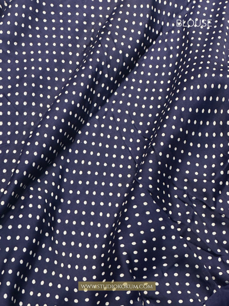 Saisha: Blue Modal Silk Hand blocked Ajrakh Zari Lagdi Patta Saree