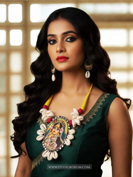 Naveli -  Traditional Multi Color Handmade & Hand Painted Neckpiece Set for Girls & Women