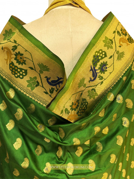 Taashi: Green Paithani Silk Saree