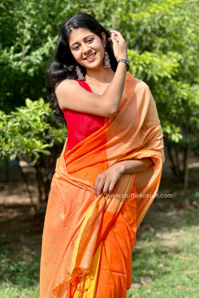 Antara: Handloom Cotton Sarees in Pop Colorblock Aesthetic