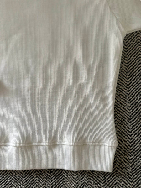 Elbow Sleeves Stretchable Blouse in White Colour