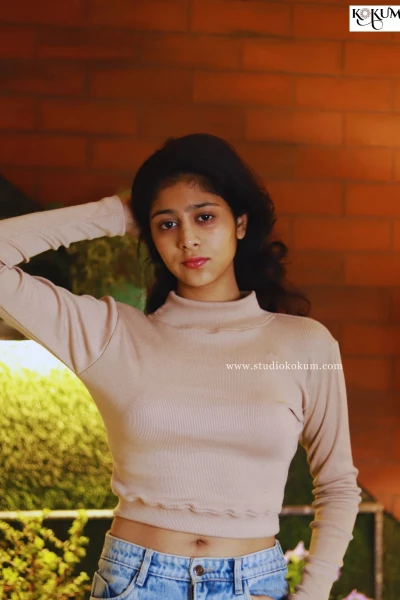 Full Sleeves Stretchable Blouse in Beige Colour