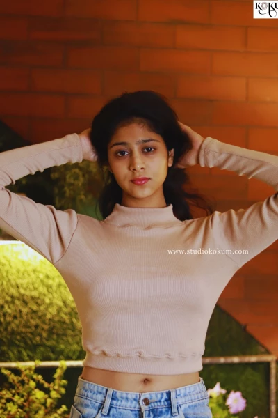 Full Sleeves Stretchable Blouse in Beige Colour