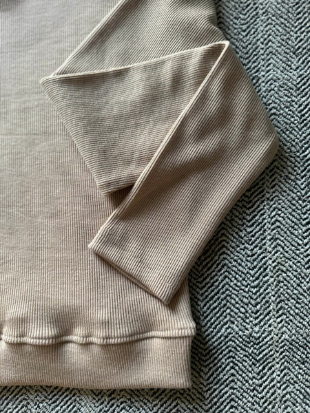 Full Sleeves Stretchable Blouse in Beige Colour