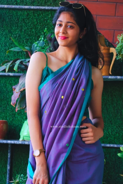 Lavender Luminance - Lavender Colour Cotton Saree