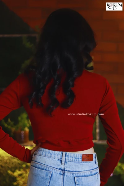 Maroon Full Sleeves Blouse