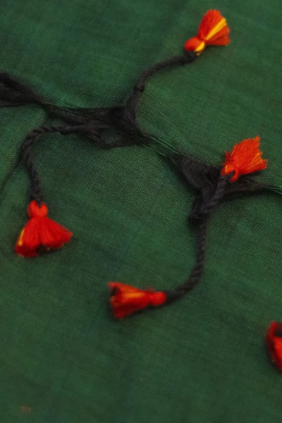 Stopping By Woods - Handloom Cotton Saree