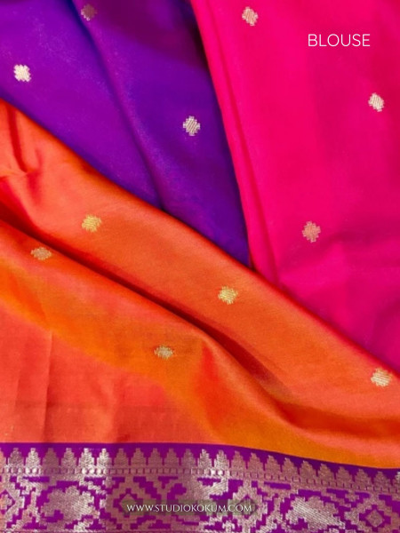 Chitrangada - Colourful Bishnupuri Silk Saree