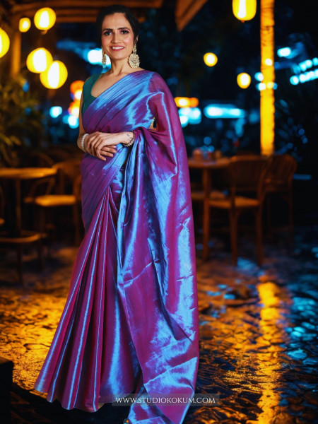 Abeer - Lavender Mul Tissue Saree