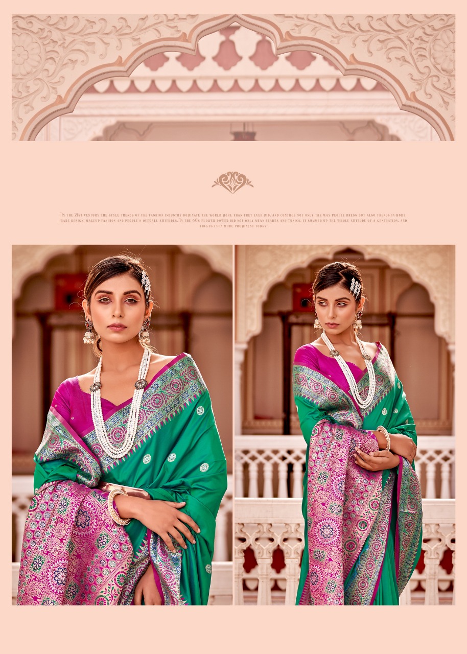 Pure Banarasi Silk Designer Pallu With Rich Zari Weaved Border Saree