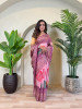 Pink Dola Silk Kalamkari Dual Tone Zari Weaved Saree