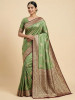 Green Banarasi Satin Silk Zari Weaved Saree