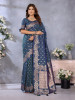 Teal Banarasi Silk Rich Zari Gala Weaved Saree