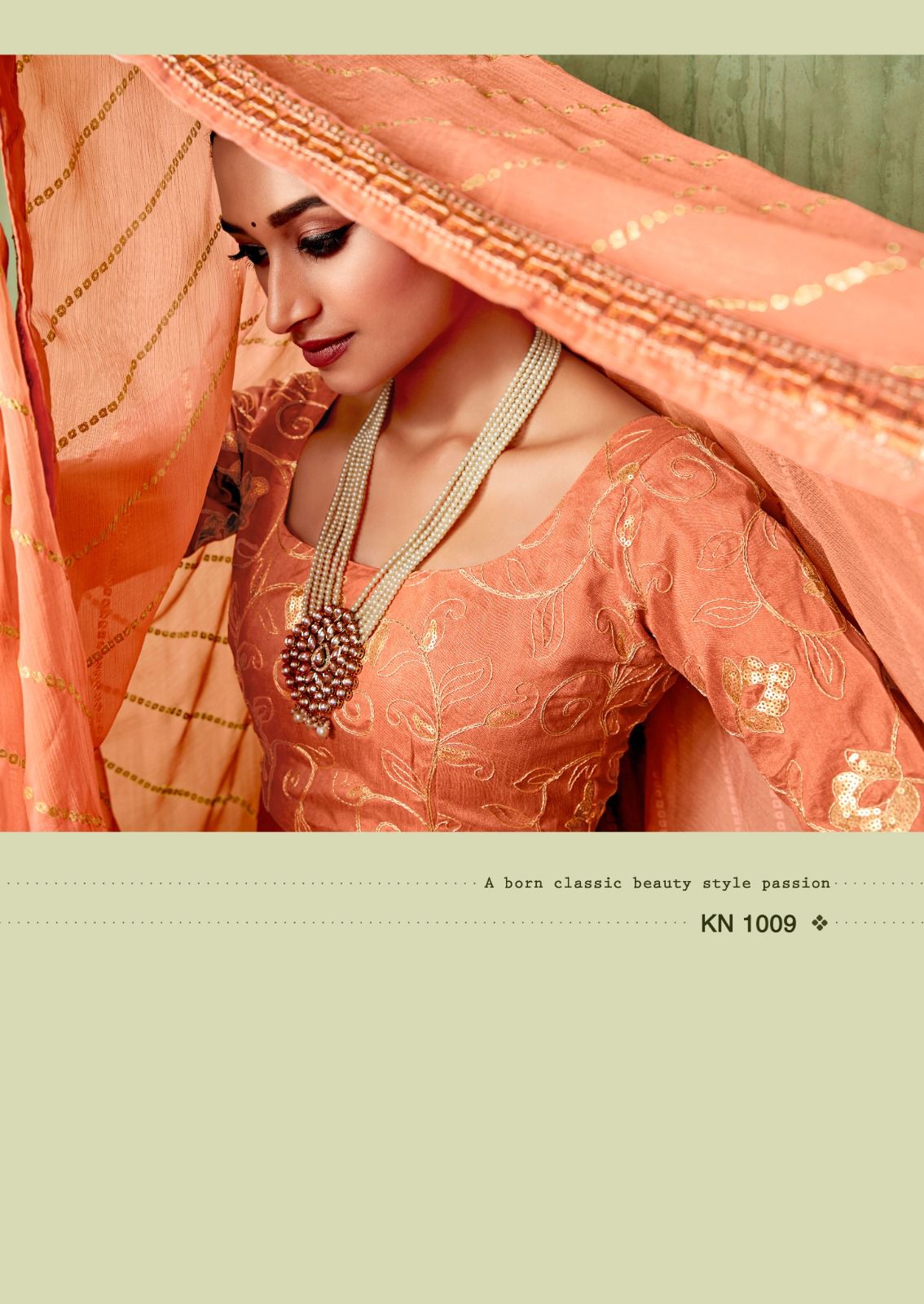 Pure Chiffon Foil Print And Embroidery Sequence Border Sarees