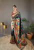 Black Banarasi Paithani Silk Rich Zari Meenakari Weaved Saree