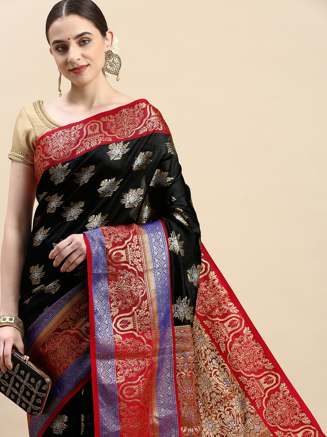 Kanchipuram Silk Handloom Weaved Rich Zari Weaved Pallu And Border Sarees