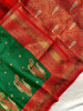 Green Kanchipuram Paithani Silk Rich Zari Kanchi Weaved Saree