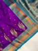 Violet Kanchipuram Paithani Silk Rich Zari Kanchi Weaved Saree