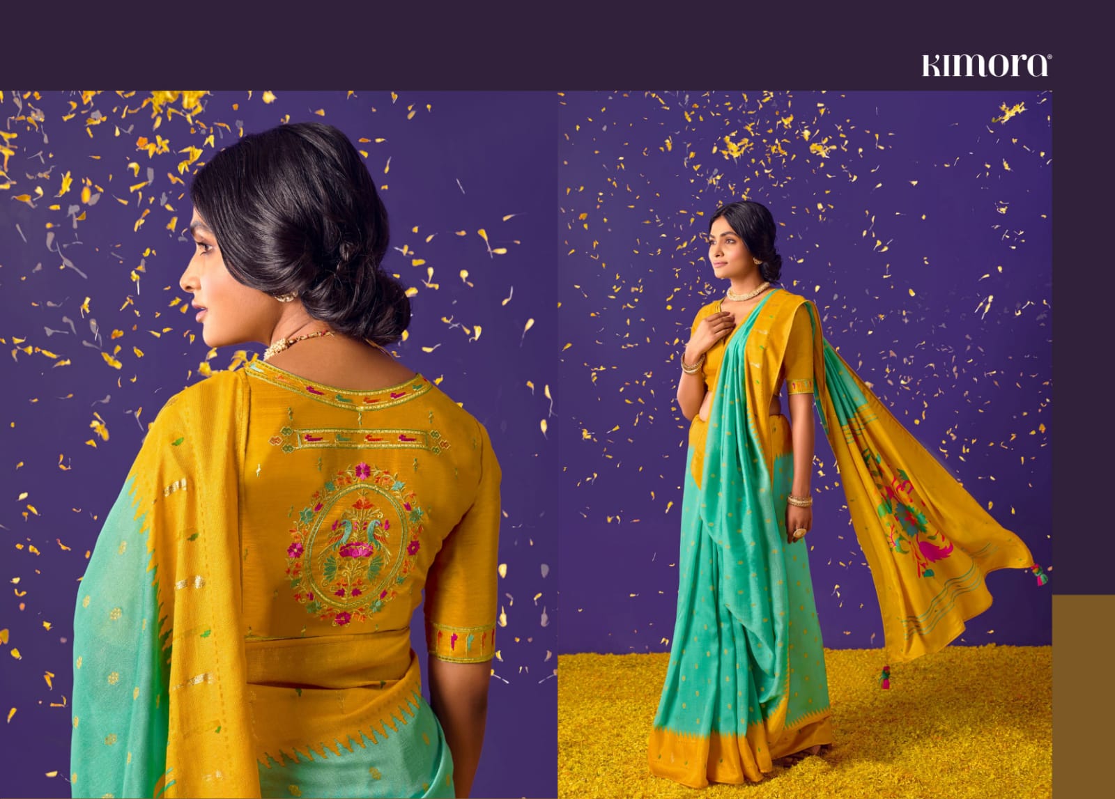 Soft Brasso Silk Paithani Printed With Designer Worked Blouse Saree