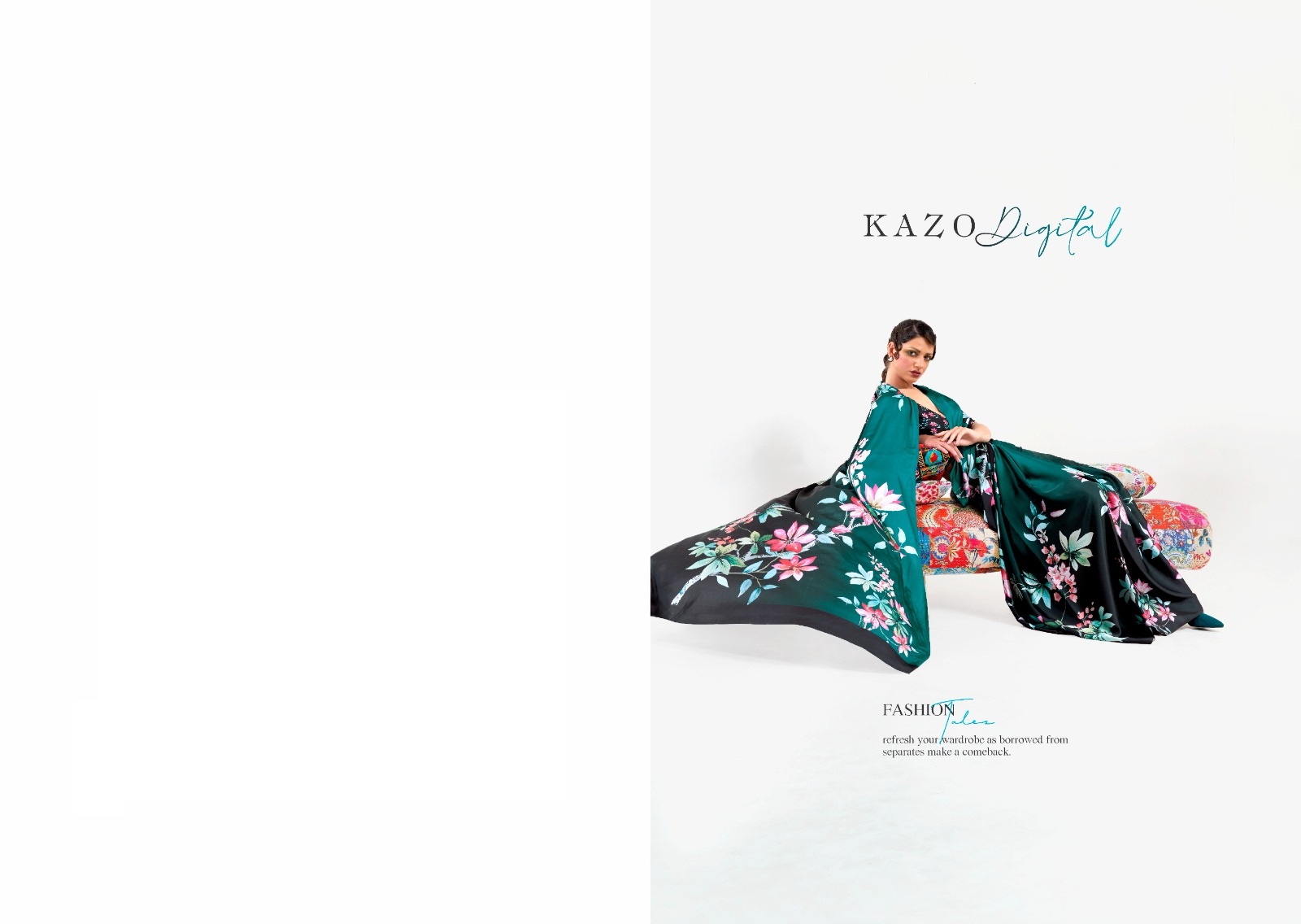 Pure Satin Crepe Silk Digital Printed Sarees