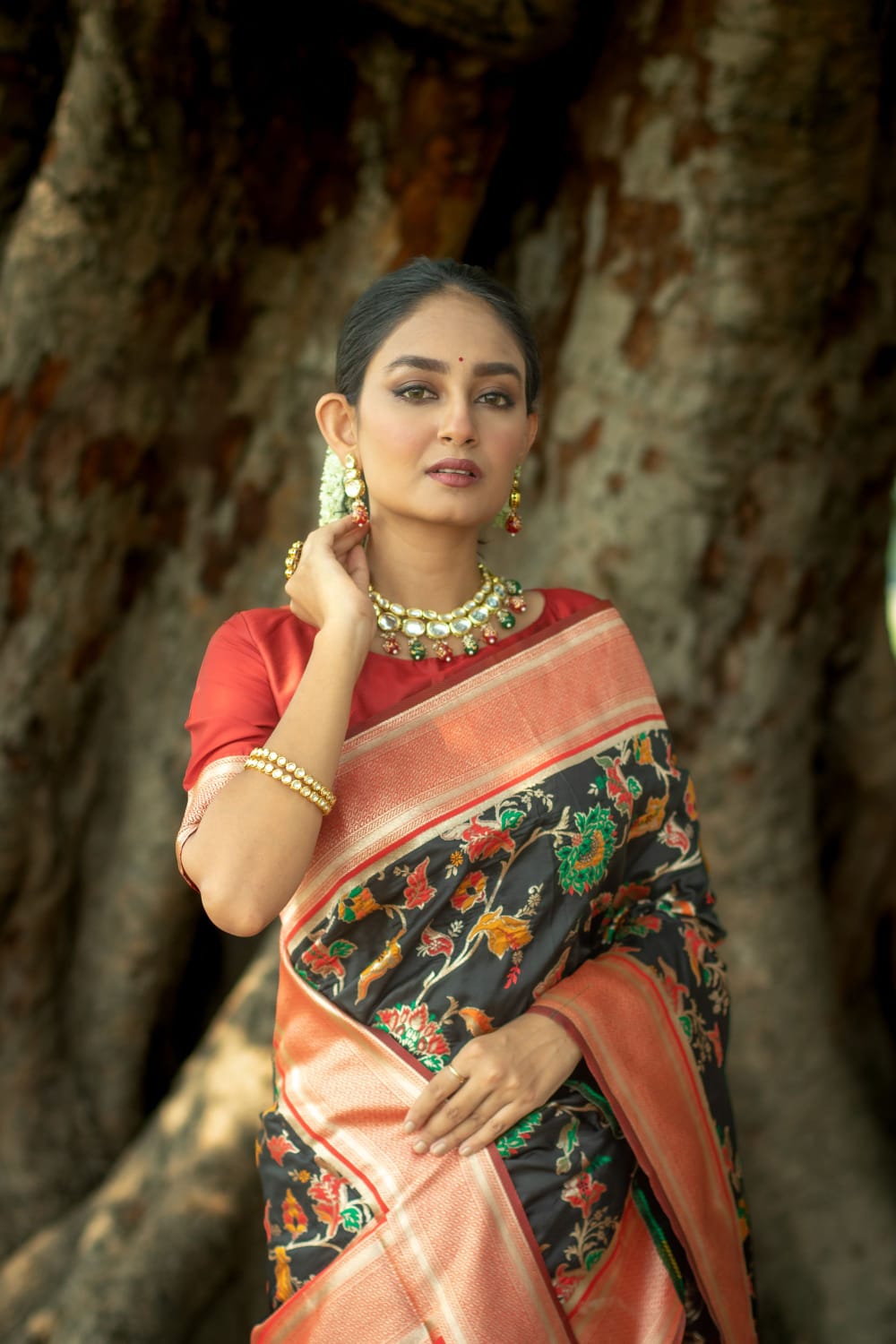 Pure Banarasi Katan Silk All Over Zari Weaved With Rich Pallu Border Sarees