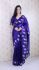 Navy Blue Soft Moonga Silk Floral Motif Rich Pallu Bird Border Saree