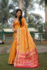 Gold Premium Organza Silk Ikkat Patola Weaved Saree