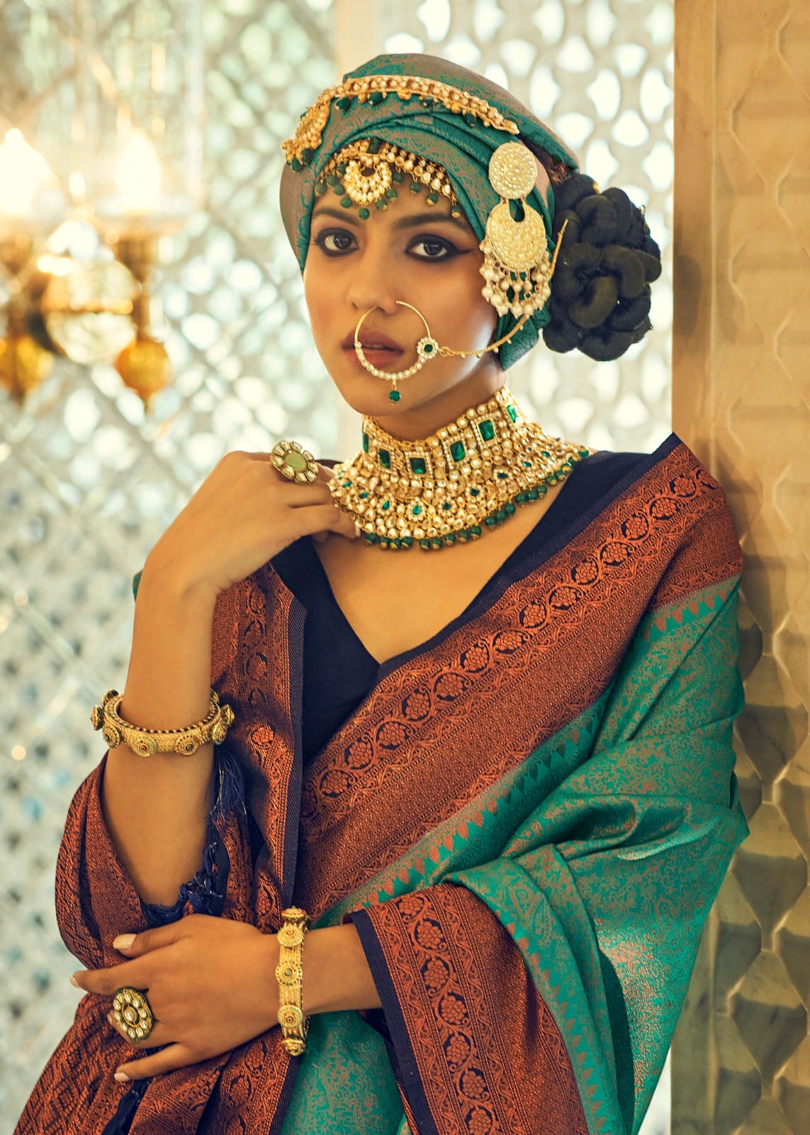 Pure Banarasi Silk Zari Weaved Body Rich Pallu Saree