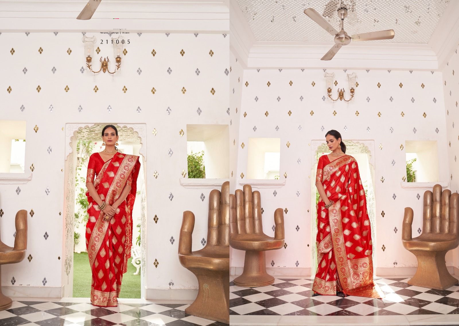 Pure Banarasi Satin Silk Rich Zari Weaved Body And Pallu Saree