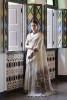 Beige Pure Muga Cotton Contrast Weaved Gray Pallu Saree
