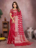 Red Soft Organza Silk Rich Zari Weaved Body Pallu Border Saree