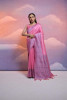 Pink Soft Handloom Silk Worli Weaved Pallu Border Saree